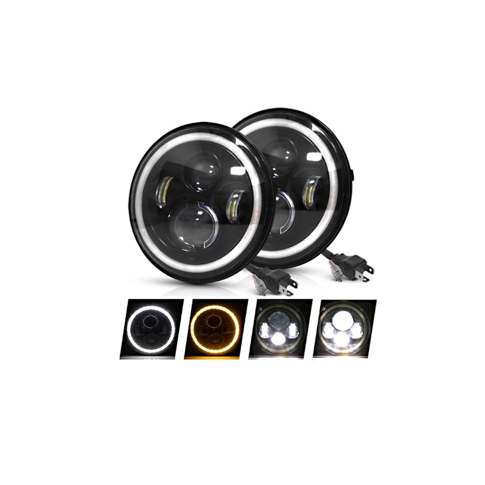 LED svetlomety 7-palcové okrúhle LADA NIVA sada 2ks