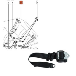 Centura de siguranță spate mijloc 21317-821731000
